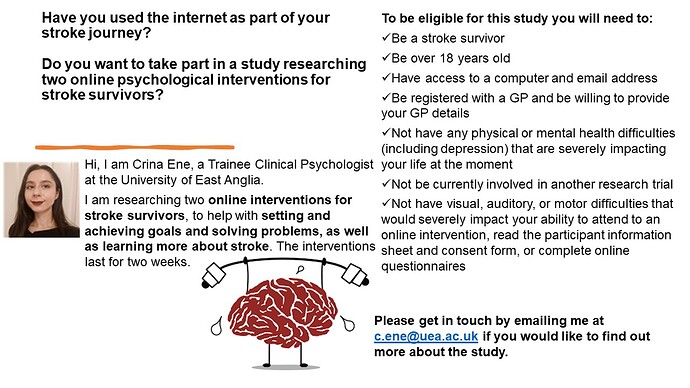 Online stroke intervention poster
