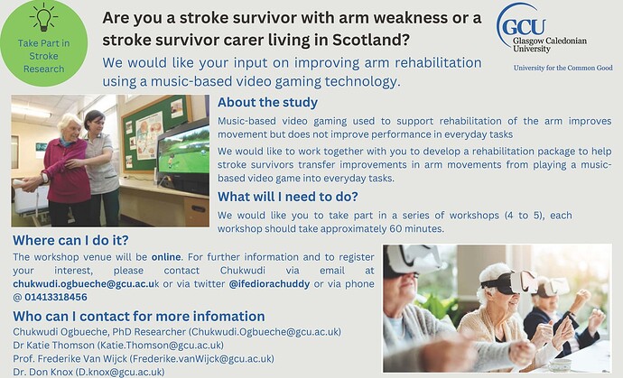 Advert - Enabling stroke survivors to benefit from playing music-based video games in their daily activities JPEG